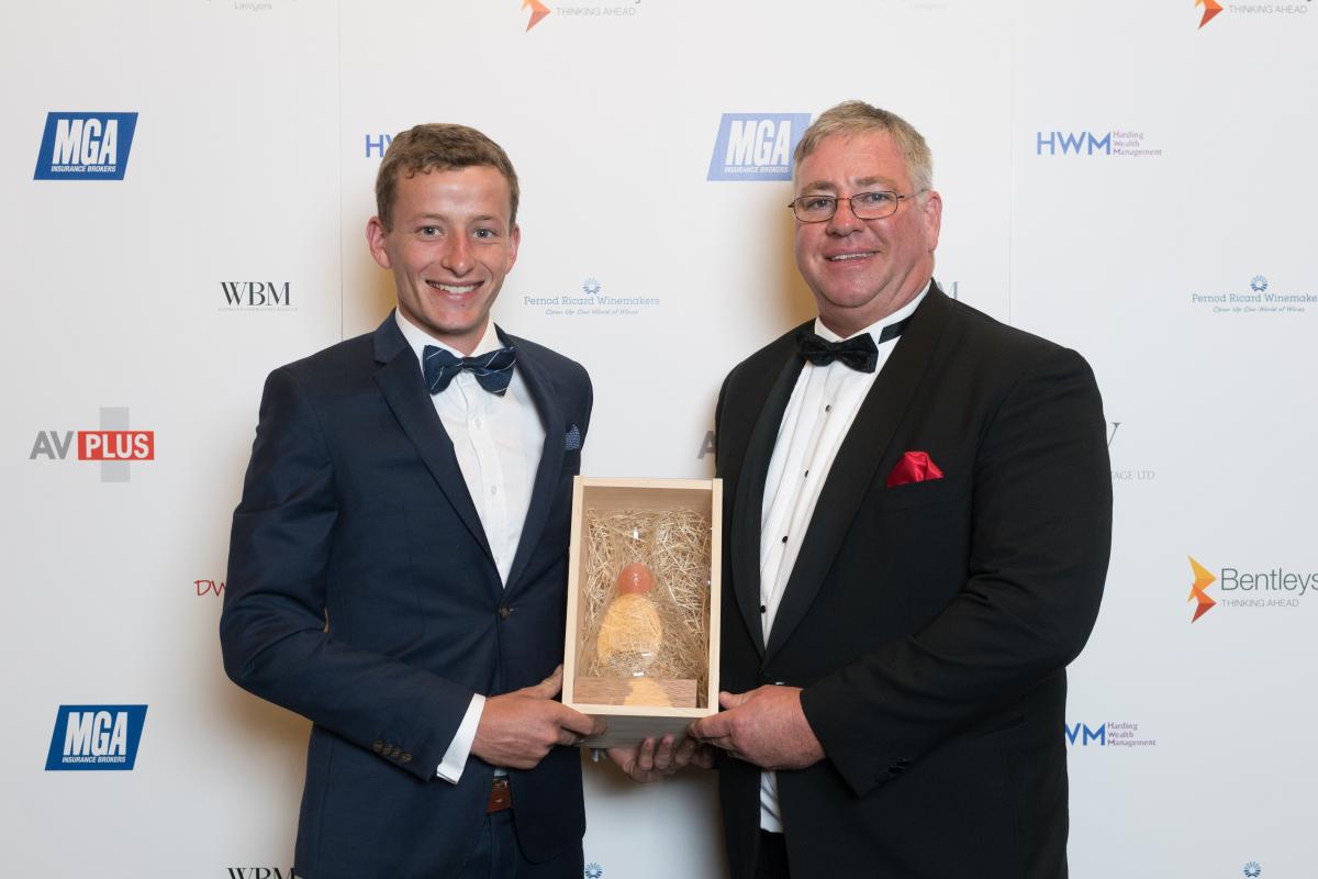 Angus Murray and Charles Rosback with their winners trophy